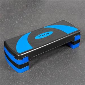 METIS Step Fitness & Aerobica - Altezza Regolabile (10cm,15cm,20cm) | Attrezzatura Per Palestra | Ideale per uso domestico | Stepper per allenamenti [3 colori] (Nero/Arancione)