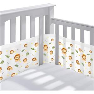 Sunshine smile Paracolpi Lettino,Paracolpi Neonato per Lettino,Traspirante Baby Protezione Angoli Letto,Paracolpi per Lettino,Paraurti Cot Morbida e Traspirante,Neonato Paraurti 4 Lati per Bambino Ragazzo Ragazza