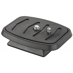 Mantona Piastra a sgancio rapido per treppiede Travel Pro II - piastra a sgancio rapido per fotocamera, 65x52x15 mm, attacco per fotocamera da 1/4 di pollice