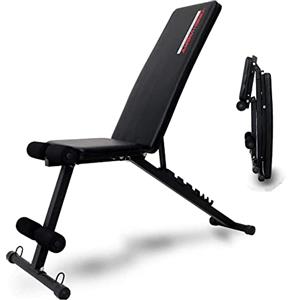 TrainHard - Panca pieghevole regolabile, multifunzione, panca inclinata, per addominali, panca piatta, dritta, inclinata, negativa, adatta per principianti, per la casa, portata fino a 200 kg