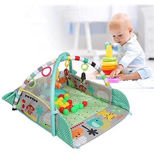 HUOLE Palestrina Multifunzione Evolutiva per Neonati e Bambini, 5-in-1 Giocattoli Sensoriali, Cuscino Ergonomico, Tappetino Gioco Imbottito Morbido, Struttura Bodybuilding per Bambini (97,5 * 54 * 109 cm)