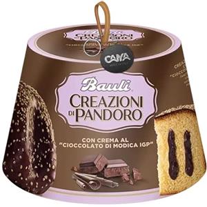 CAIYA Bauli, Creazioni di Pandoro con Crema al Cioccolato di Modica IGP 820 g con Portachiavi - Novita' 2022