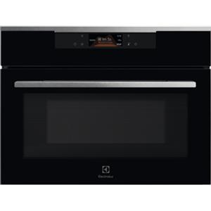 ELECTROLUX Forno Compatto Combinato con Microonde, h 45 cm, Capacità 43 Lt, Vetro Nero + Acciaio Inox - KVLBE08X