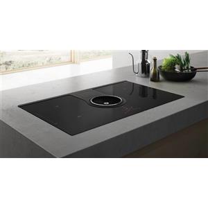 ELICA Piano Cottura Aspirante, Linea NIKOLATESLA ONE BL/A/83, 80 cm, Classe Energetica A+, Vetro Nero - PRF0120977A