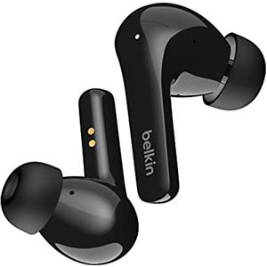 Belkin SOUNDFORM Flow Auricolari Bluetooth true wireless con cancellazione attiva del rumore, Cuffie in-ear, IPX5, 31 ore di riproduzione, per iPhone, Galaxy, Pixel - Nero, One Size, AUC006