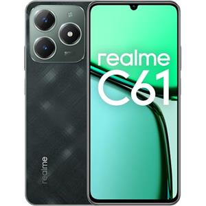 realme C61 smartphone 4G, 6+128GB, Batteria di lunga durata da 5000 mAh, Design ultra sottile da 7,74 mm, Potente chipset octa-core, Motore di incremento AI, Green, nessun adattatore