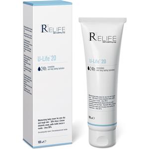Relife U-Life 20 Crema Idratante 100 ml - Urea 20% per Pelle Molto Secca e Ruvida