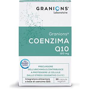 Granions Coenzima Q10, 120 mg |Integratore Alimentare, Antiossidante, Bellezza Della Pelle, 30 Capsule Vegetali, 30 Giorni di Utilizzo