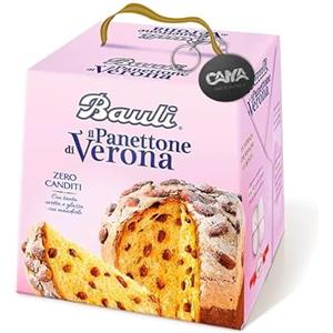 CAIYA Bauli, il Panettone di Verona Zero Canditi con Uvetta Natale 1 kg con Portachiavi, Restyling Design 100 Anni Novita 2022-1kg 1000g