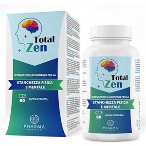 TOTAL ZEN Integratore stanchezza fisica e mentale con Ashwagandha e Rhodiola - Supporto naturale per ansia e stress, concentrazione, memoria ed energia - Integratore studio e lavoro, 60 capsule