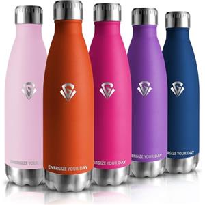 HoneyHolly Borraccia Termica, 18/8 Acciaio Inox Bottiglia Termica - 350ML/500ML/750/1000ML - Senza BPA Borraccia Palestra, Isolato Sottovuoto, Antigoccia, Bottiglia Acqua Termos per Bambini, Scuola