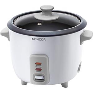 Sencor Cuociriso Premium EasyClean - Rice Cooker Elettrico, funzione Mantieni al caldo senza sorveglianza, Spegnimento Automatico, Perfetto per ogni tipo di riso e Riso Sushi, 0,6L, Bianco - 0600WH