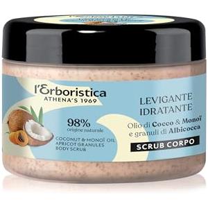 L'Erboristica di Athena's dal 1969 L'Erboristica Athena's - Scrub Corpo Idratante e Vellutante - Crema Corpo Esfoliante e Levigante con Olio di Cocco, Olio di Monoi e Granuli di Albicocca - 200 ml