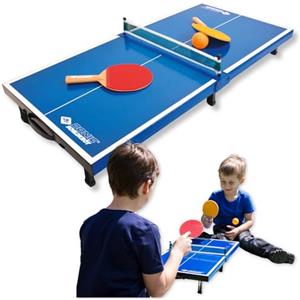 Schildkröt Donic-Schildkröt Mini Tavolo da Ping Ping, com 2 Racchette e 1 Pallina, Pieghevole in una Valigetta, 838576