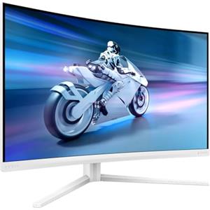 PHILIPS Evnia 32M2C5501 - Monitor gaming curvo QHD da 32 pollici, 180 Hz, 1 ms GtG, FreeSync Premium (2560x1440, 2x HDMI 2.0, 1x DisplayPort1.4) bianco