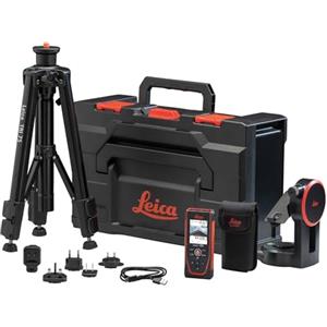 Leica DISTO D5 Pachetto - set di metro laser con adattatore Leica FTA 360 e treppiede TRI 75 in una valigetta, per puntare e misurare in modo preciso (uso esterno e interno)