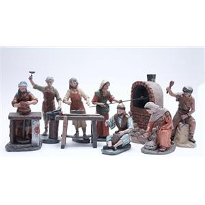 Triciclo Editores Triciclo Editori Presepe Delprado - Artigiani 7 Figure - Serie 11 cm BEL957 - Natale