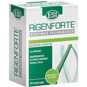 ESI - Rigenforte Retard, Integratore Alimentare per Capelli con Biotinax, Zinco e Selenio, Senza Glutine e Vegetariano, 30 Naturcaps