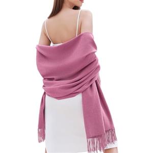 RIIQIICHY Sciarpa Rosa Donna Invernale Pashmina Scialle Caldo Stola Elegante per Abito da Sposa Cerimonia Donna