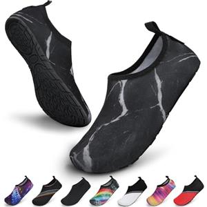 SAGUARO Scarpette Scoglio Uomo Donna Scarpe da Sport Acquatici Barefoot Scarpe da Piscina Spiaggia Canottaggio Mare Fiume Nuoto Surf Vela Calzini per Immersione (Nero,46/47 EU)