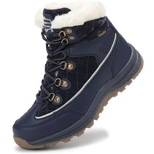 ARRIGO BELLO Stivali Da Neve Donna Invernali Scarpe Da Donna Invernale Trekking Stivaletti Outdoor Casual Camminate Antiscivolo Boot (I Grigio,EU 39)