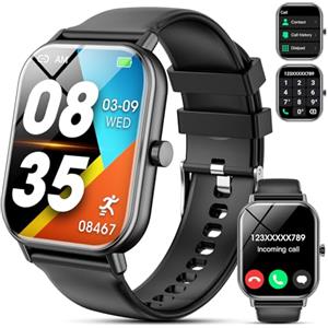 Haulvean ???????????????? Upgraded Smartwatch Uomo Donna,1.85''HD Smartwatch con Effettua/Risposta Chiamate,110+ Sportive,24/7 Frequenza Cardiaca Sonno SpO2 Monitor,Impermeabile IP68 Fitness Tracker per Android iOS