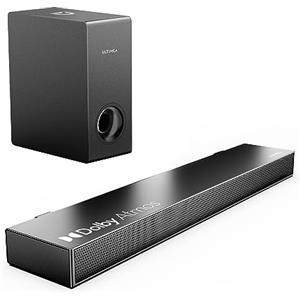 ULTIMEA Soundbar TV, con Dolby Atmos/Digital/Audio, Sound Bar con Subwoofer, Bassi Profondi Regolabili, Soundbar 3D Dolby Surround TV, Soundbar per TV Home Theater, HDMI-eARC, Bluetooth 5.3, Nova S50