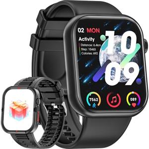 Hwagol Smartwatch Uomo Donna,1,85''Fitness Tracker 140+ modalità Sportive Orologio Smar twatch con Contapassi/Cardiofrequenzimetro/SpO2/Cronometro,Cassa e Cinturino in Omaggio