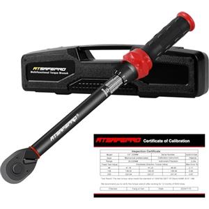ATsafepro Chiave dinamometrica da 1/2 pollice 20-230 Nm, chiave a doppia direzione regolabile, precisione ± 3% Chiave dinamometrica a 72 denti per la manutenzione dell'automobile