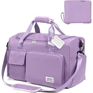 Flintronic Borsone da Viaggio Pieghevole, Borsone Palestra Sportiva con Etichetta Bagaglio, Borsa Sportiva con Scomparto Scarpe, Grande Capacità Borsa da Viaggio Duffel per Sport/Viaggi (36L)