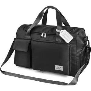 Flintronic Borsone da Viaggio Pieghevole, Borsone Palestra Sportiva con Etichetta Bagaglio, Borsa Sportiva con Scomparto Scarpe, Grande Capacità Borsa da Viaggio Duffel per Sport/Viaggi (35L)