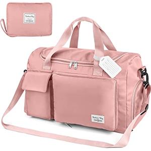 Flintronic Borsone da Viaggio Pieghevole, Borsone Palestra Sportiva con Etichetta Bagaglio, Borsa Sportiva con Scomparto Scarpe, Grande Capacità Borsa da Viaggio Duffel per Sport/Viaggi (35L)