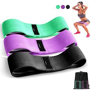 Suright elastici fitness，Fasce Elastico Fitness in Tessuto con 3 Livelli di Resistenza，Bande Elastiche Fitness Antiscivoli per Esercizi Glutei, Yoga, Pilates, Palestra(3 Pezzi)