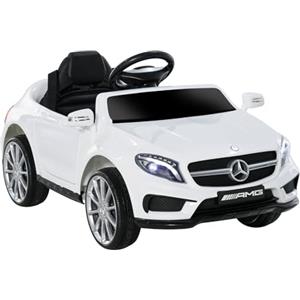 HOMCOM Macchina Elettrica per Bambini 3+ Anni con Licenza Mercedes GLA con Telecomando, Fari LED e Musica, Auto per Bambini in PP e Metallo, 100x58x46 cm, Bianco