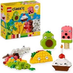LEGO Classic Alimenti creativi 11039 | Giochi per bambini da 4 anni, mattoncini per costruire cupcake, gelato giocattolo, avocado e taco, idea regalo, 150 pezzi