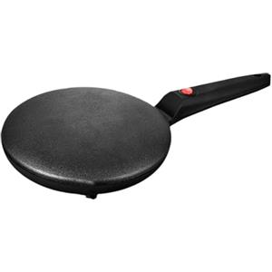 FytStycale Crepiera Elettrica con Manico, Pancake Maker Antiaderente, Piastra Crepes Macchina Portatile 600W, Diametro 20 cm, Crepes Maker per Crepes Dolci e Salate Galette, Feste di Famiglia, Nero