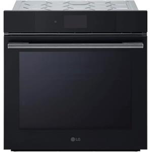 LG InstaView WSED7667M Forno da Incasso 100% Vapore, classe A++, 76L, 250°C, Display Touch 4,3, Air Fry, Sous Vide, Pizza, EasyClean, Wi-Fi, Cerniere Ammortizzate, Sonda Temperatura, Nero