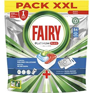 Fairy Platinum Detersivo Pastiglie Lavastoviglie Plus, Brillantante, 84 Capsule Lavastoviglie, Brezza Di Erbe Fresche, Tecnologia Pulizia Profonda, Contro Il Grasso E Le Incrostazioni Ostinate