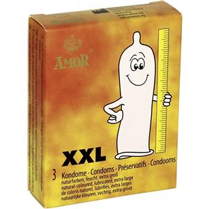 AMOR CONDOMS Preservativi Amor XXL - Lattice, 54 mm di larghezza, confezione da 3 pz