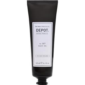 DEPOT - No.307 Black Gel 125ml | Gel fissativo nero per capelli brizzolati, effetto coprente e volume, fissaggio medio