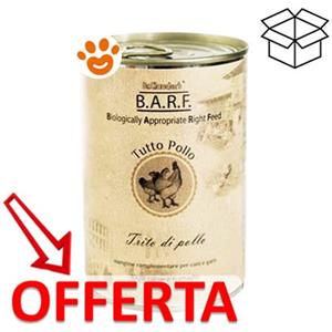 Barf Dog & Cat Trito Pollo - Lattina Da 400 Gr - CONFEZIONE RISPARMIO