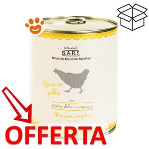 Barf Dog Alimento Completo Pollo - Lattina Da 400 Gr - CONFEZIONE RISPARMIO
