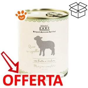 Barf Dog Alimento Completo Agnello - Lattina Da 800 Gr - CONFEZIONE RISPARMIO