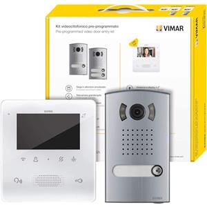 VIMAR KIT VIDEOCITOFONO ELVOX 7558/E DUE FILI MONOFAMILIARE CON MONITOR TIPO TAB VV