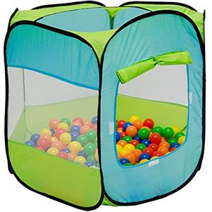 LittleTom Tenda Giocattolo Bambino 100x100x72cm Piscina di Palline Pop-up Azzurro