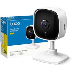 Tapo C100 Telecamera Wi-Fi Interno, Videocamera Sorveglianza FHD, Visione Notturna, Audio Bidirezionale, Notifiche in Tempo Reale del Sensore di Movimento, MicroSD fino a 512GB