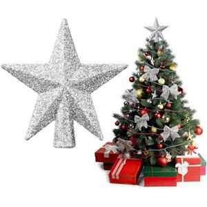 DIELIANHUA Stella per Albero di Natale, Puntale per Albero di Natale, Puntale Alberos Natales, Christmas Tree Topper, 6 cm, Decorazione per Alberos di Natales
