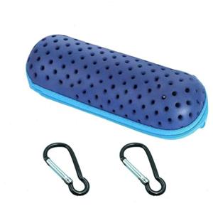 BuyB Custodia per occhialini da nuoto in EVA per occhialini da nuoto, custodia cava per occhialini da nuoto con 2 moschettoni, custodia per occhialini da arena con moschettoni per nuoto