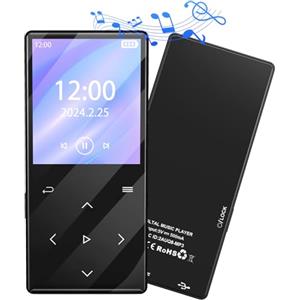 Gueray 64GB Lettore MP3 con Bluetooth 5.0 Lettore Musicale Digitale Portatile con Suono HiFi Altoparlante Integrato Supporto Radio FM Registratore Vocale Carta TF