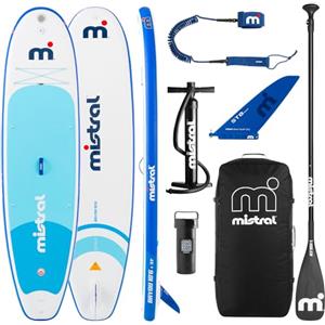 Mistral© Bayou Tavola da Stand Up Paddle Gonfiabile - 320x84x15cm SUP Allround per Principianti e Esperti - Compatta e Super Stabile